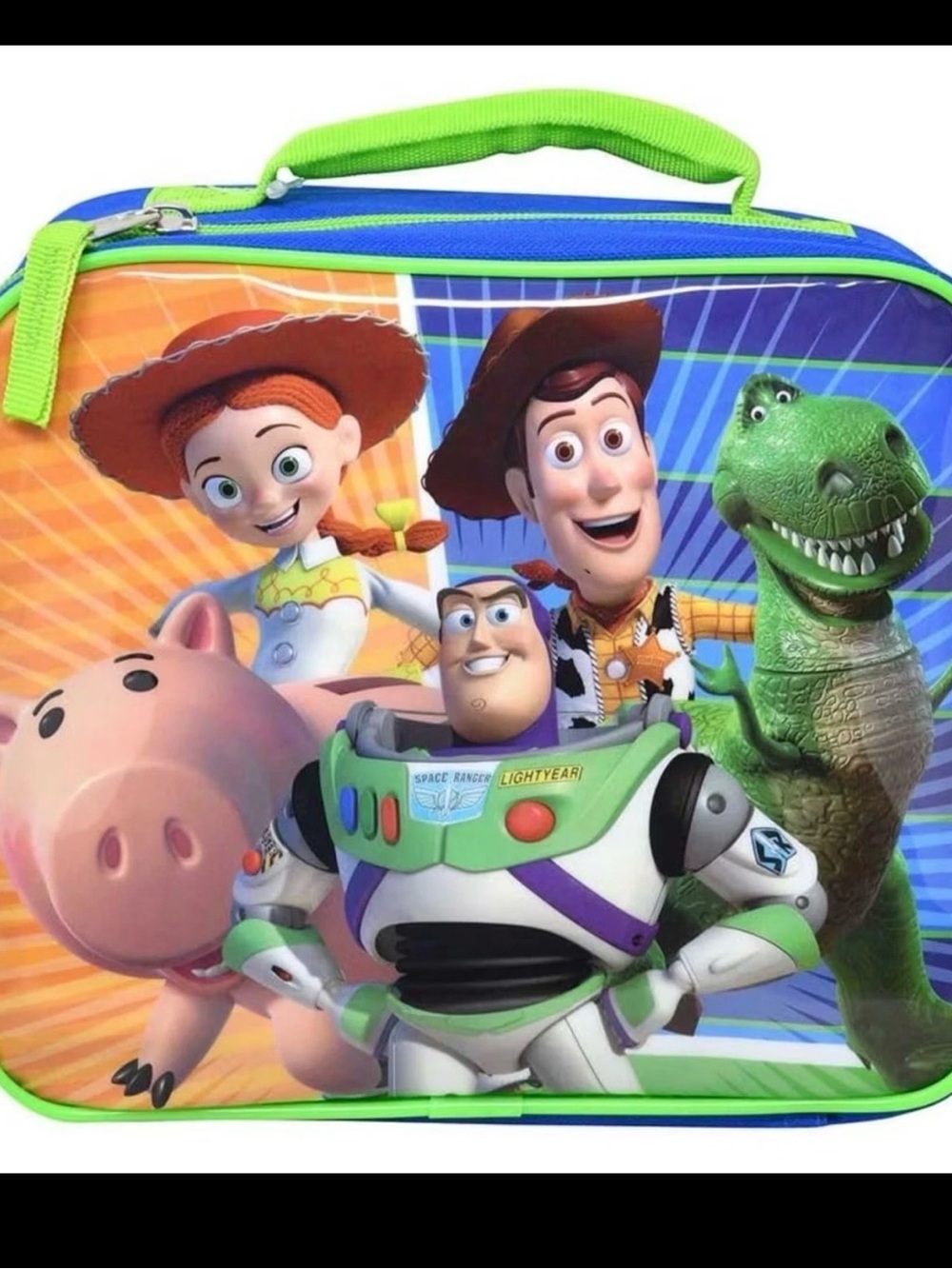 Disney Toy Story Lunch Bag with Green, Blue and Orange Artwork